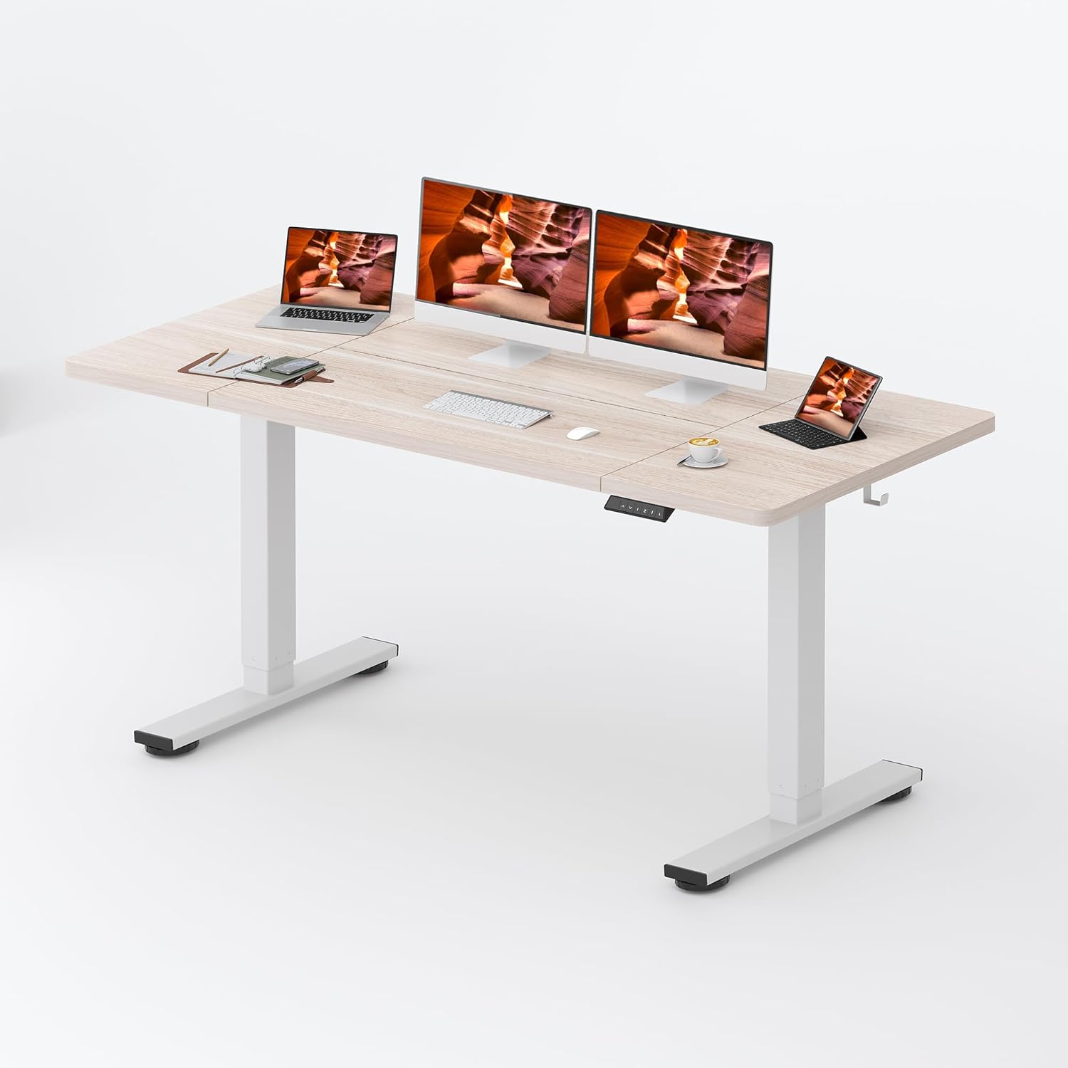 Office Furniture Custom - Weißer Elektrisch Höhenverstellbarer Schreibtisch 71x31 Zoll
