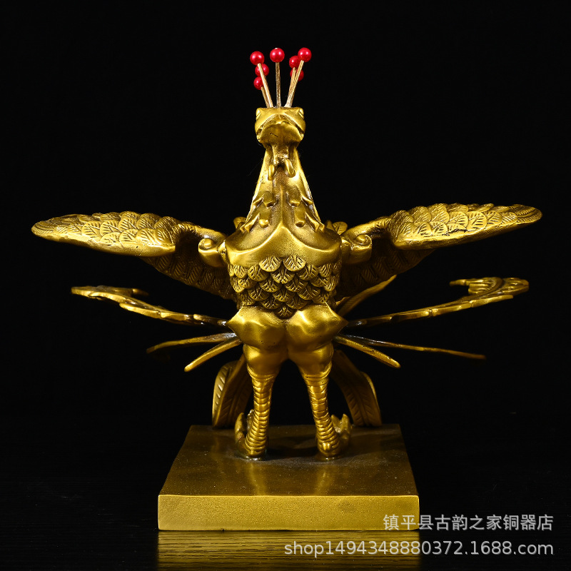 Office Furniture Phoenix - Ornament aus Messing, Han-Glücksbringer, Wohnzimmer, Büro,