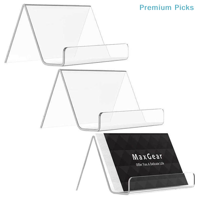 Office Furniture Installation - Tragbarer transparenter Acryl-Visitenkartenhalter für den Schreibtisch,