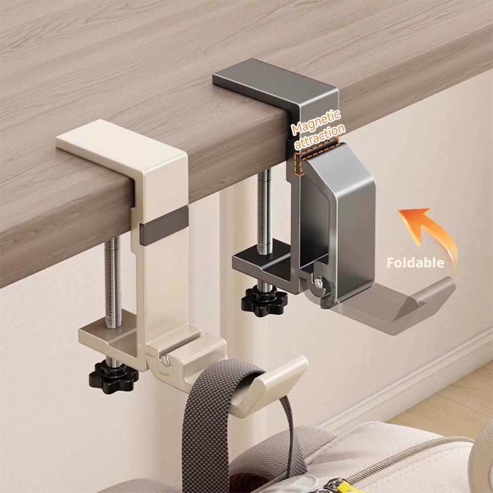 Office Furniture Installation - Bohrfreier, faltbarer Schreibtischhaken, Klemmhalterung für Taschen,