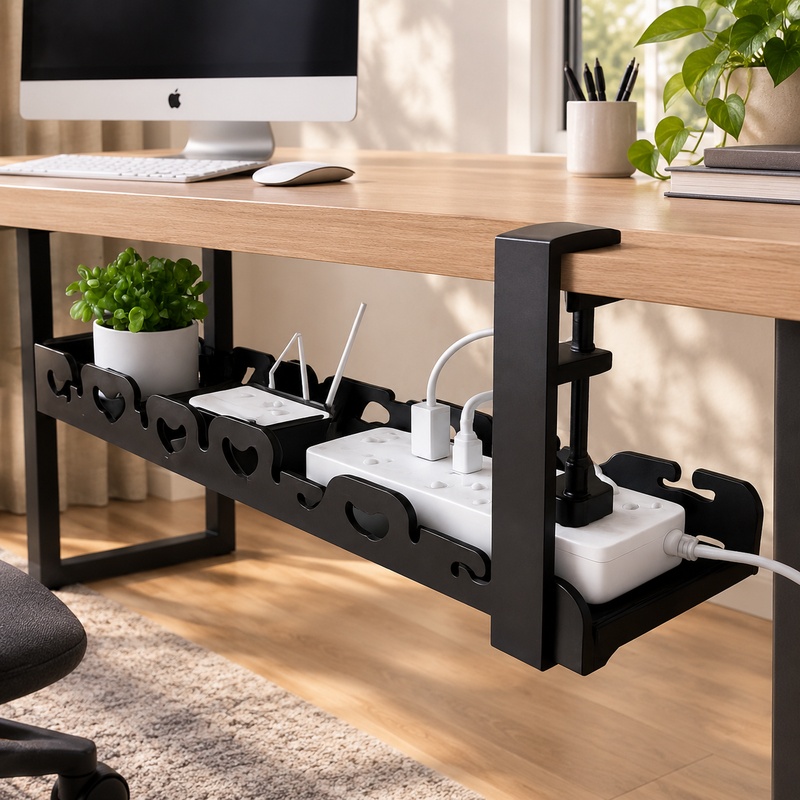 Cable Tray Under Desk - Metallablage für unter dem Schreibtisch zur