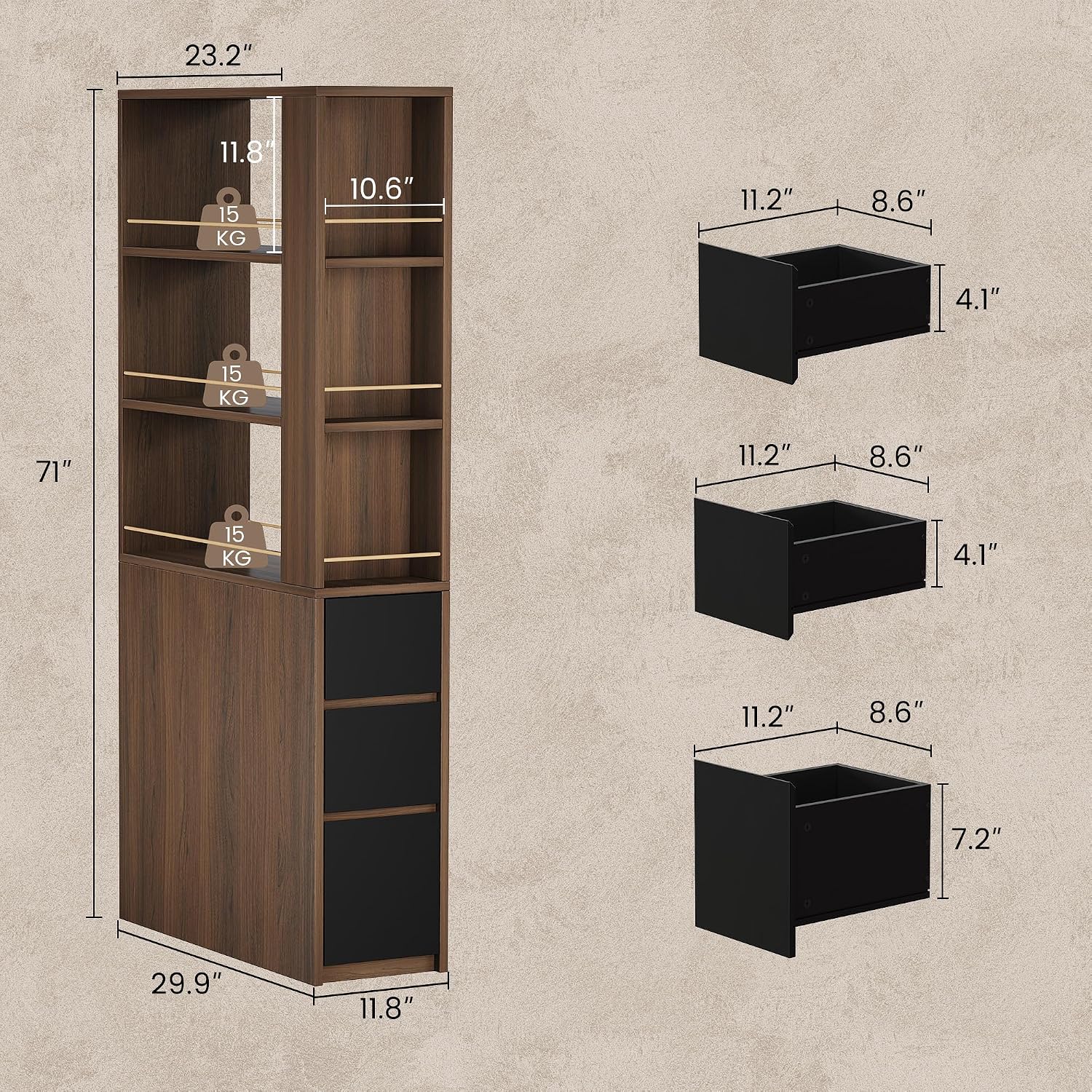71-Zoll-Eckregal mit 3 Schubla – Office Furniture Custom Bewertung und Preis