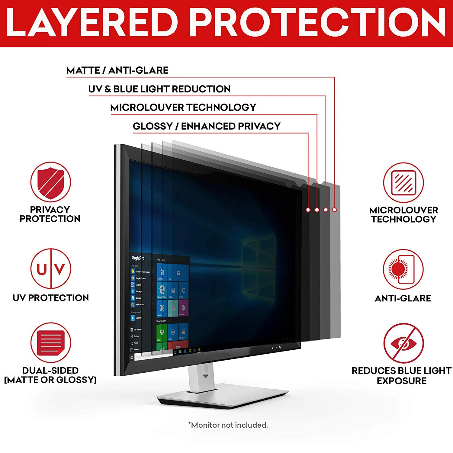Großer Sichtschutz-Displayschu – Monitor Privacy Filter Bewertung und Preis