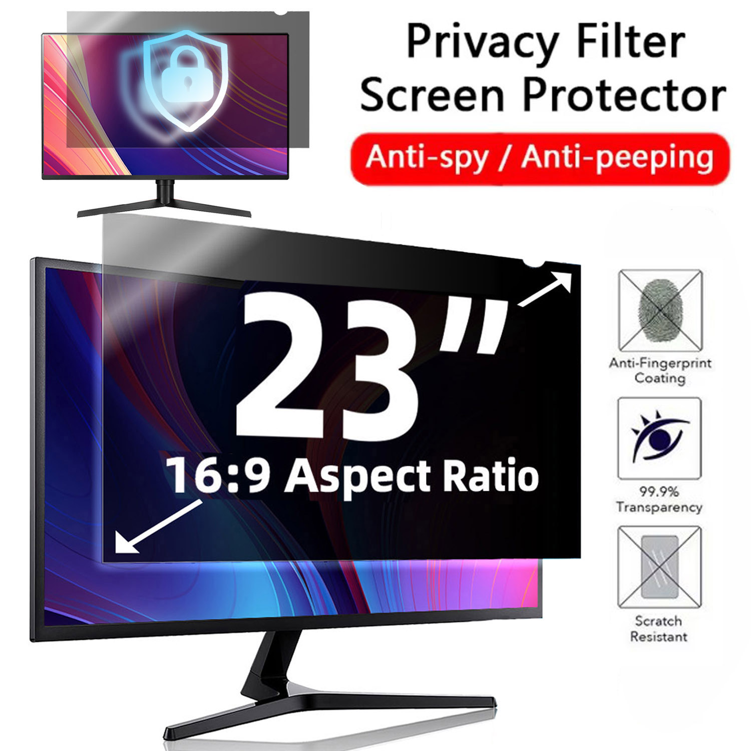 23 Zoll für Computer-Blickschu – Monitor Privacy Filter Bewertung und Preis