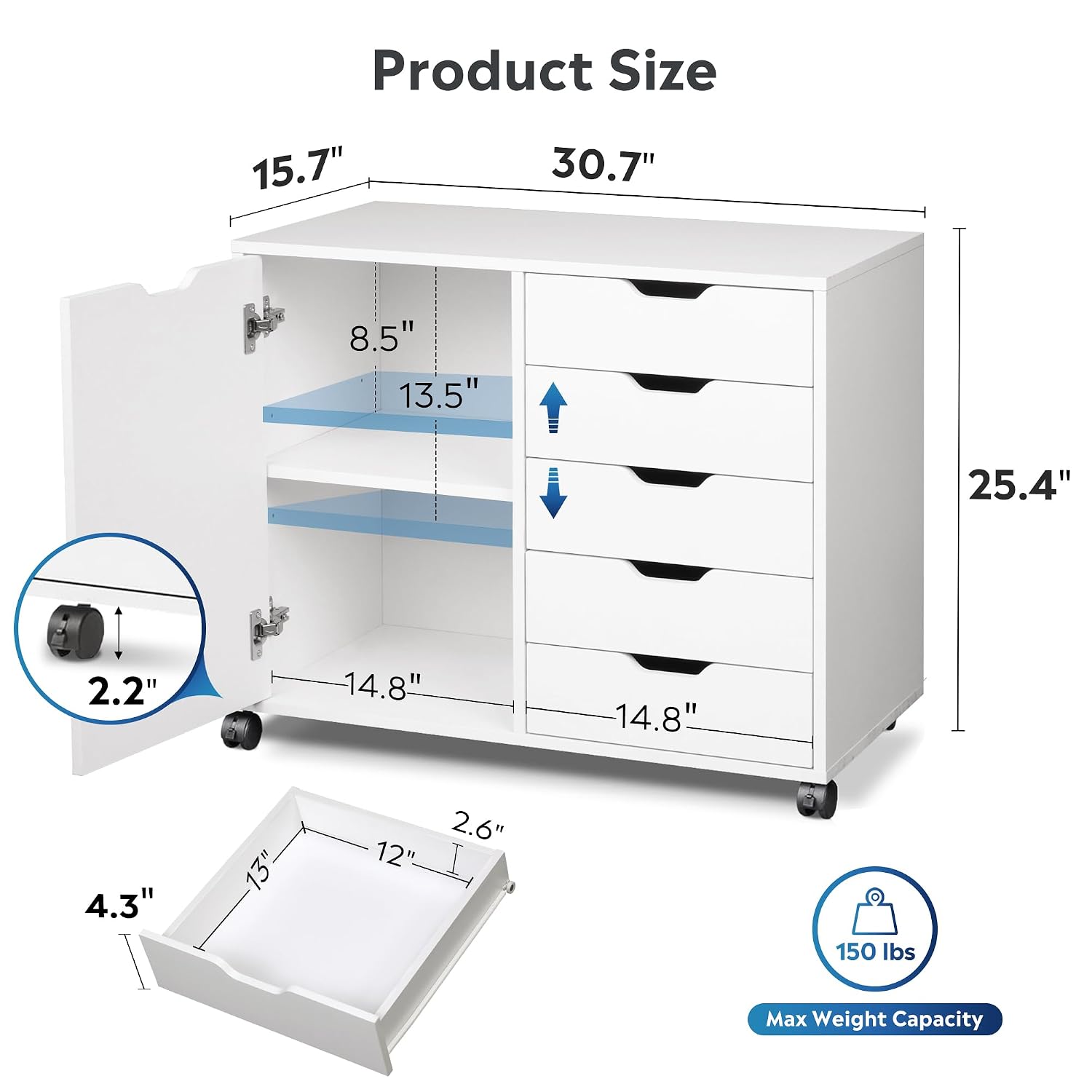 5-Schubladen-Holzschrank, Büro – Office Furniture Custom Bewertung und Preis