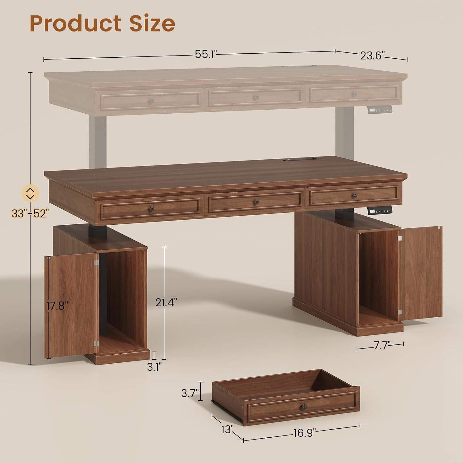 55,1 Zoll Farmhouse Elektrisch – Office Furniture Custom Bewertung und Preis